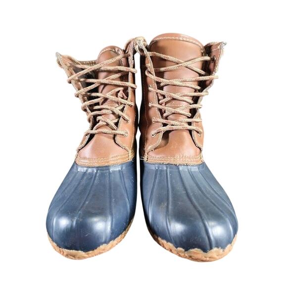 Khombu Women's Letty Size 7M Brown / Navy Rubber Boots - Picture 2 of 9